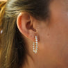 4.13 Carat Lab Grown Diamond in 14K Gold Inside-Out Diamond Hoop Earrings