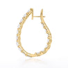 4.13 Carat Lab Grown Diamond in 14K Gold Inside-Out Diamond Hoop Earrings