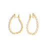 4.13 Carat Lab Grown Diamond in 14K Gold Inside-Out Diamond Hoop Earrings