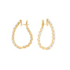 4.13 Carat Lab Grown Diamond in 14K Gold Inside-Out Diamond Hoop Earrings