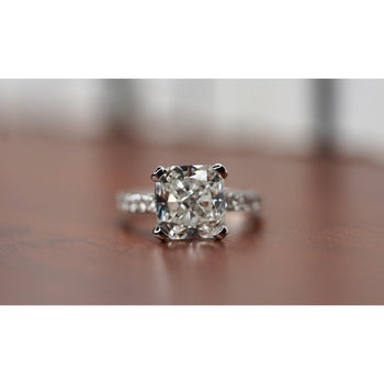 4,25 carats Bague en diamant de laboratoire taille Coussin H/SI1 – Assay Jewelers