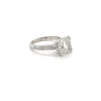 4,25 carats Bague en diamant de laboratoire taille Coussin H/SI1 – Assay Jewelers