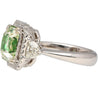 4.26 Carat Radiant Cut Fancy Yellowish Green SI1 Clarity 18K GIA Diamond Ring