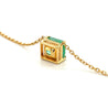 4.38 Carat Colombian Emerald in 18K Gold Floating Connecting Necklace