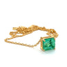 4.38 Carat Colombian Emerald in 18K Gold Floating Connecting Necklace-Necklaces-ASSAY