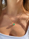 4.38 Carat Colombian Emerald in 18K Gold Floating Connecting Necklace