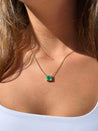 4.38 Carat Colombian Emerald in 18K Gold Floating Connecting Necklace