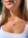 4.38 Carat Colombian Emerald in 18K Gold Floating Connecting Necklace