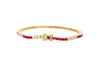 4.4 Carat Ruby and Diamond Box Tennis Bracelet in 14K Gold