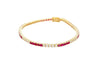 4.4 Carat Ruby and Diamond Box Tennis Bracelet in 14K Gold