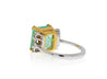 4.5 Carat Emerald Cut Colombian Emerald Ring in Thin 18k White and Yellow Gold