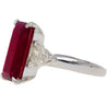 4.67 Carat Red Tourmaline and Diamond Ring