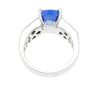 4.71 Carat Oval Cut Sri Lanka Sapphire and Diamond 18K White Gold Ring