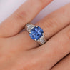 4.71ct Oval Cut No Heat Sri Lanka Blue Sapphire Ring
