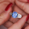 4.71ct Oval Cut No Heat Sri Lanka Blue Sapphire Ring