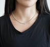 5 Carat Diamond Platinum Graduated Tennis Choker Necklace 16"