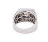 5 Carat Radiant Cut White and Blue Lab Grown Diamond Mens Ring