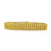 5 Carat Yellow Diamond 3 Row Tennis Bracelet in 14k Gold