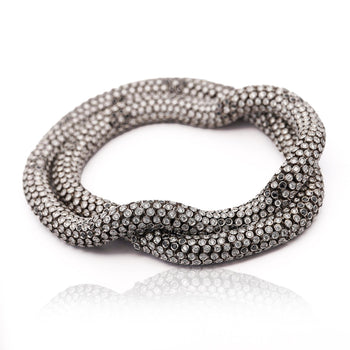50 Carat Round Cut Diamond Cylinder Undulating Necklace in 18k – Assay Jewelers