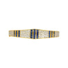 5.09 Carat Blue Sapphire and Diamond Bangle Bracelet in 18k Yellow Gold-ASSAY