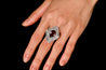 5.3 Carat Pear Cut Ruby & Baguette Diamond Ballerina White Gold Ring