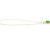 5.42 Carat Natural Emerald Pendant Necklace with Yellow Diamond Halo in 18k Gold-Necklace-ASSAY