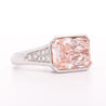5.54 Carat Fancy Intense Pink Lab Grown Diamond Half Bezel Ring