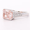 5.54 Carat Fancy Intense Pink Lab Grown Diamond Half Bezel Ring