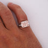 5.54 Carat Fancy Intense Pink Lab Grown Diamond Half Bezel Ring