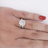 5.58 Carat G/I1 Round Cut Diamond & Baguette Side 3 Stone Engagement Ring