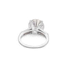 5.58 Carat G/I1 Round Cut Diamond & Baguette Side 3 Stone Engagement Ring