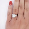 5.58 Carat G/I1 Round Cut Diamond & Baguette Side 3 Stone Engagement Ring