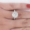 5.58 Carat G/I1 Round Cut Diamond & Baguette Side 3 Stone Engagement Ring