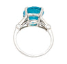 5.87 Carat Apatite and Diamond Platinum Cocktail Ring