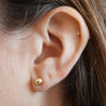 5mm Classic 14K Yellow Gold Ball Stud Earrings In Screw Backs