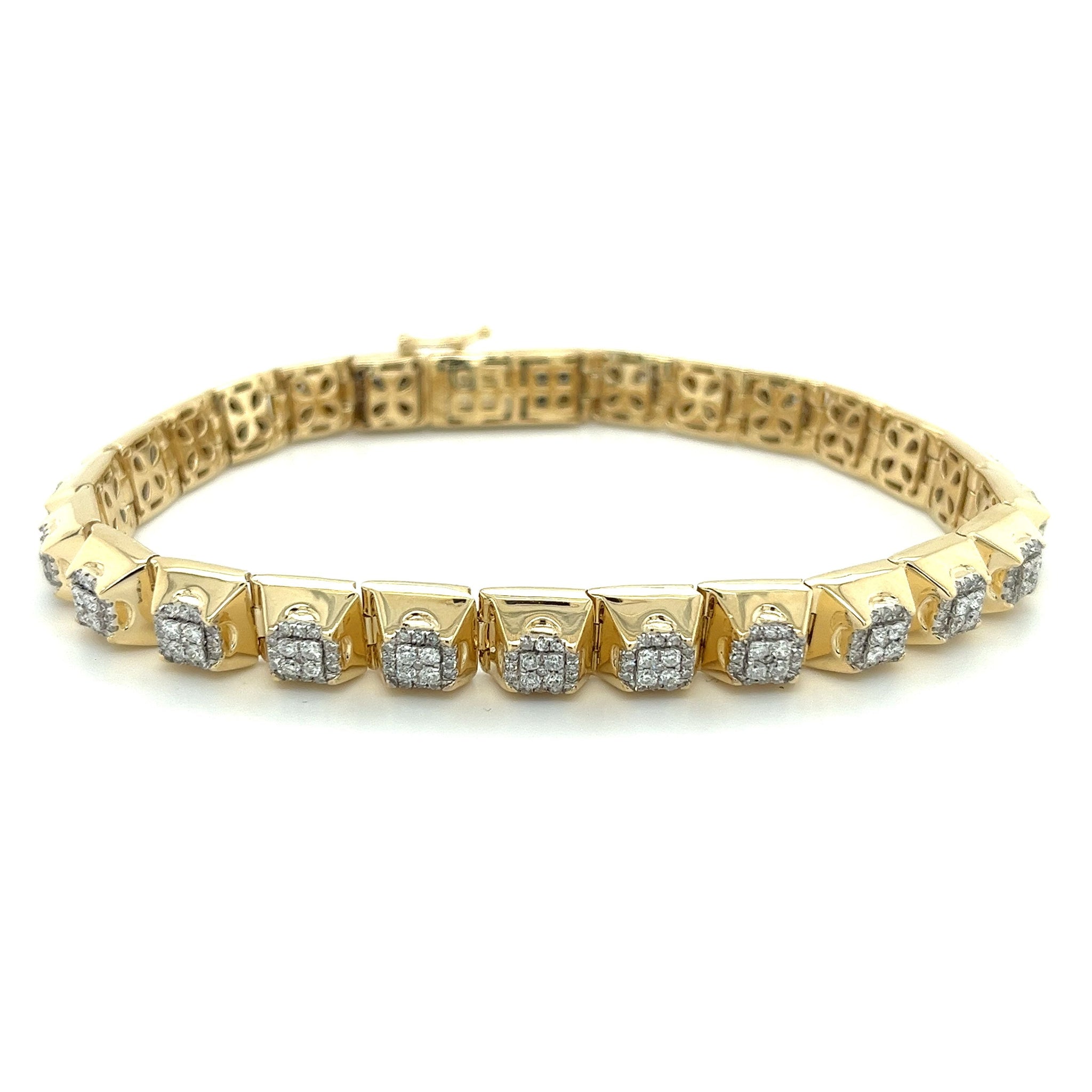 Bezel-Set Round Diamond Tennis Bracelet 6 ct. tw. (in 14k white gold)