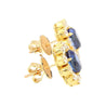 6.28 Carat Royal Ceylon Blue Sapphire and Diamond Halo Stud Earrings