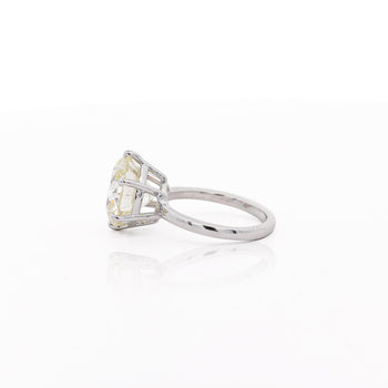 6.29 Carat Diamond 6-Prong Crown Basket Setting 14K White Gold Engagement Ring – Assay Jewelers