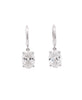 6.34 Carat Oval Cut IGI Certified CVD Lab Diamond Drop Hoop Earrings