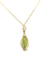 6.88 Carat Peridot Pendant Necklace in 14K Yellow Gold Rope Chain