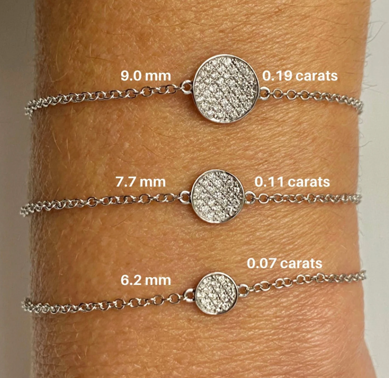 1.14 Carat Luxury Moissanite Bracelet S925 Silver Woman Delicate Round Cut  Lab Diamond Link Chain Bracelet High Quality Jewelry