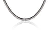 7 Carat Black and White Diamond Two Strand Necklace in 18k White Gold