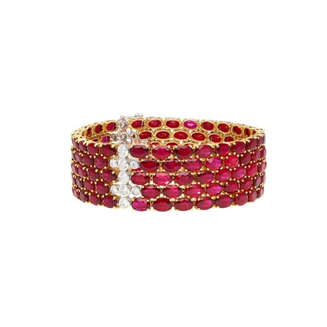 Round Ruby Tennis Bracelet | Wedding Bands & Co. Chicago