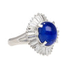 7.04 Carat Star Sapphire and Diamond Platinum Ballerina Ring