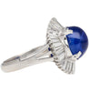 7.04 Carat Blue Star Sapphire and Diamond Platinum Ballerina Ring