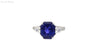 7.19 Carat Color Changing No Heat Ceylon Sapphire and Diamond Ring