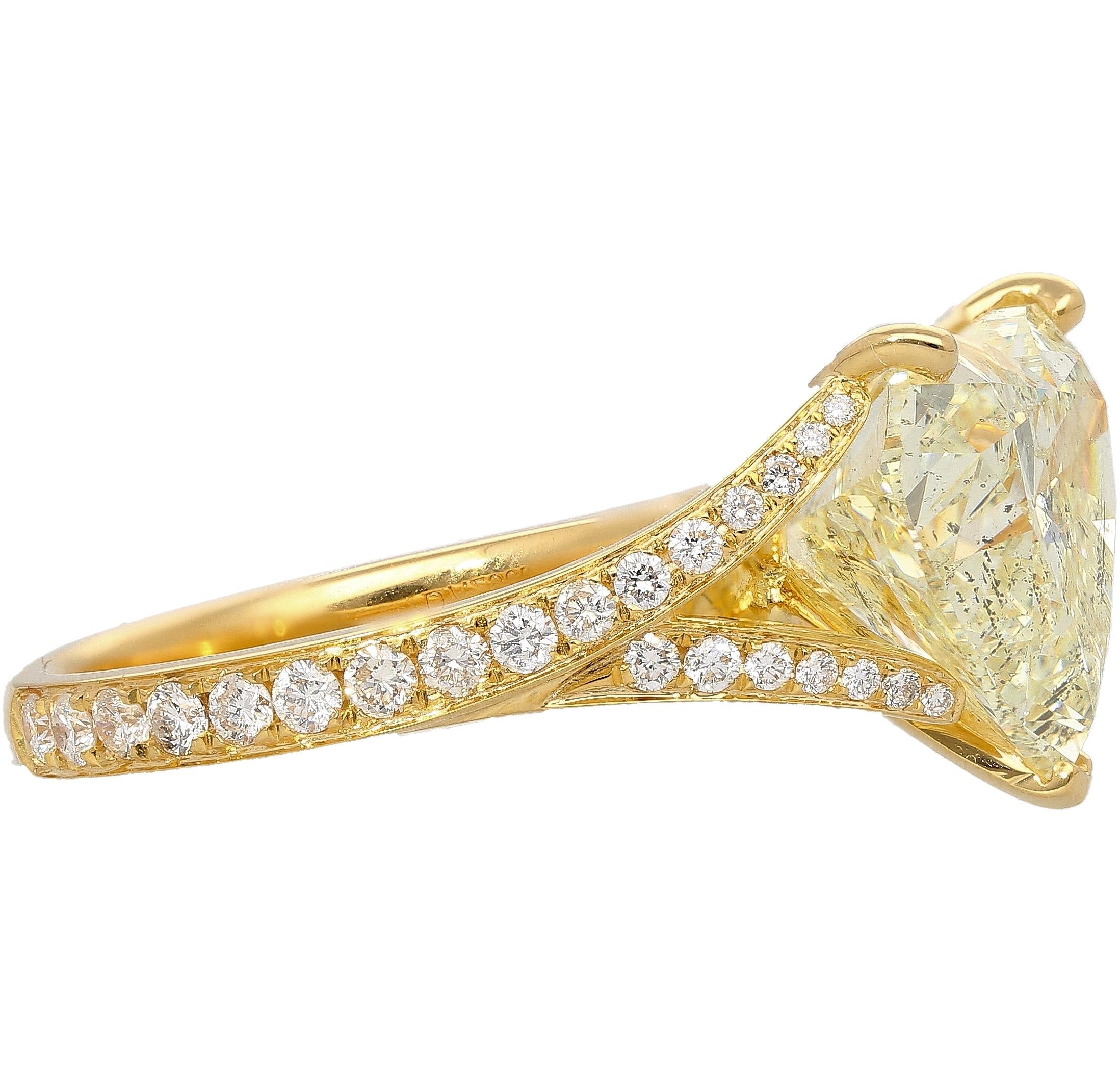 I1 Natural Diamond Vintage 18k Engagement Ring