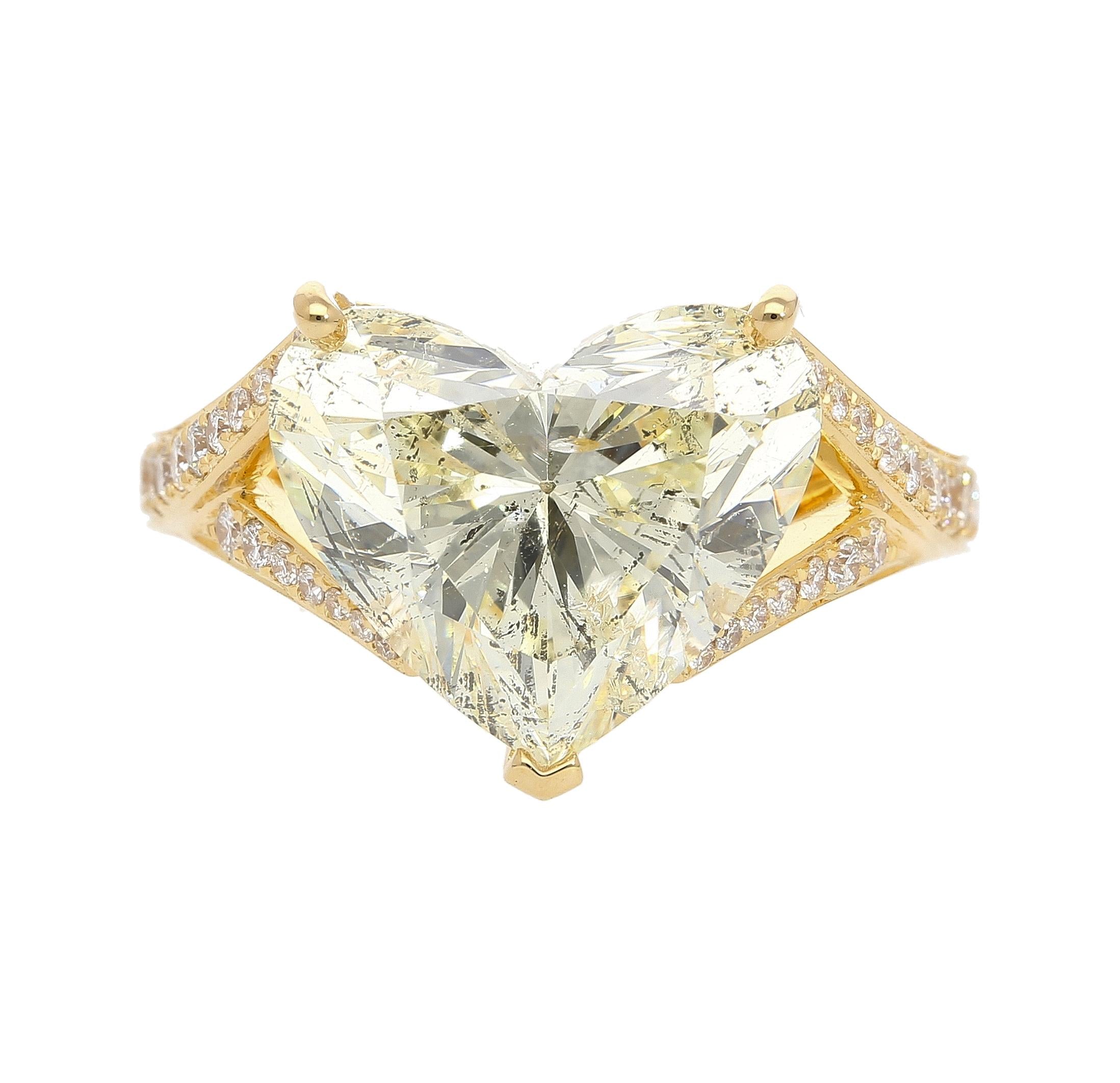 I1 Natural Diamond Vintage 18k Engagement Ring