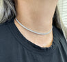 7.5 Carat Round Diamond Adjustable Choker Tennis Necklace 16-18"