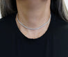 7.5 Carat Round Diamond Adjustable Choker Tennis Necklace 16-18"